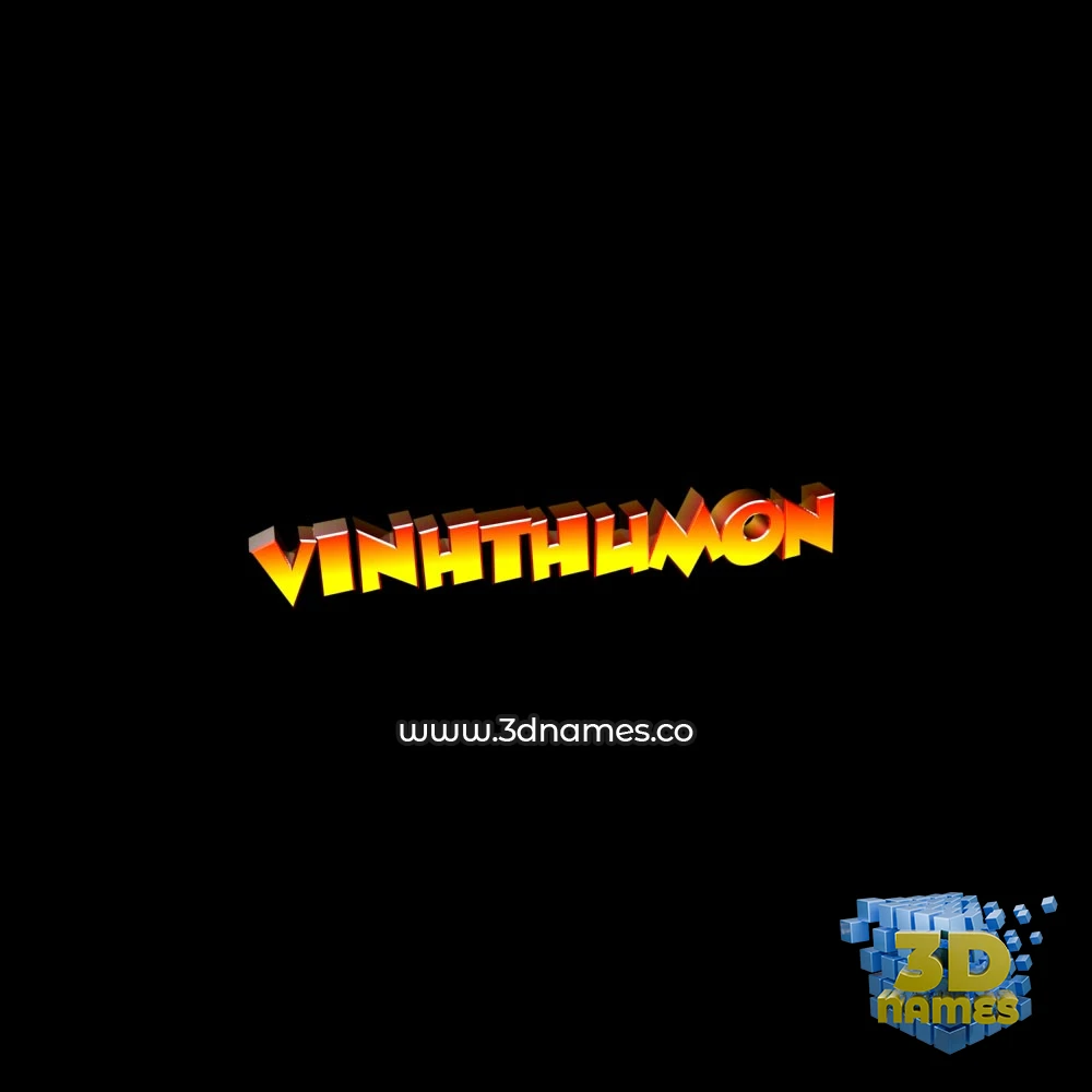 vinhthumon in Black Background style - 3D name wallpaper