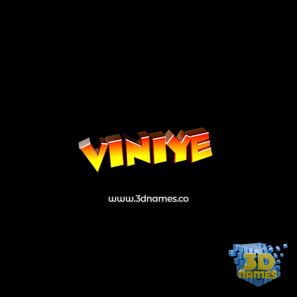 viniye in Black Background style - 3D name wallpaper