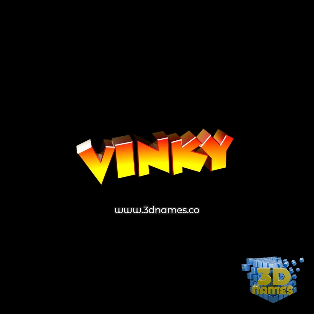vinky in Black Background style - 3D name wallpaper