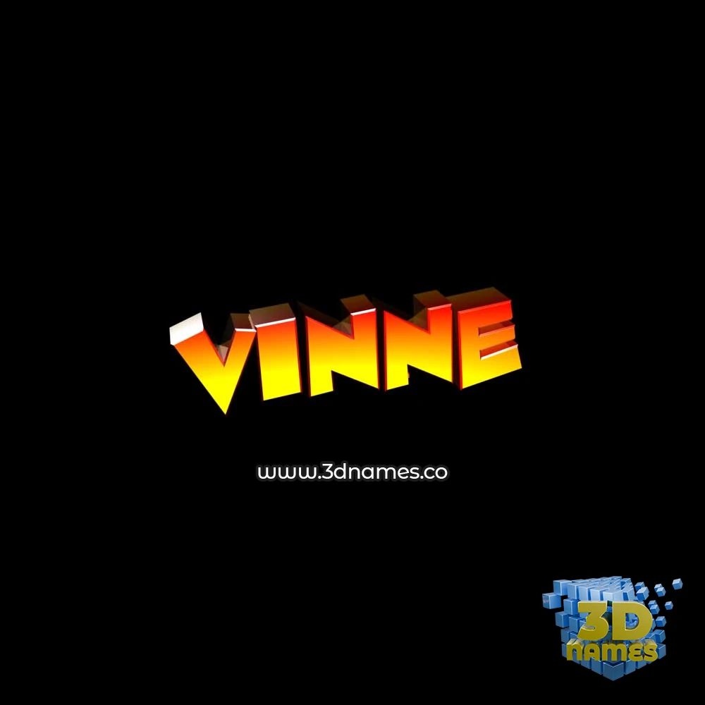 vinne in Black Background style - 3D name wallpaper