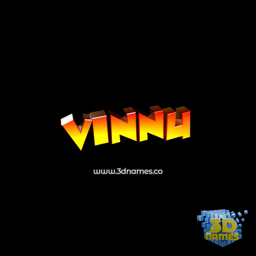 vinnu in Black Background style - 3D name wallpaper