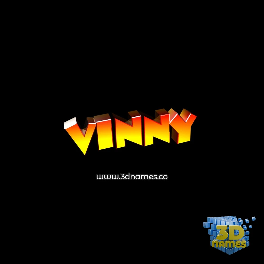 vinny in Black Background style - 3D name wallpaper