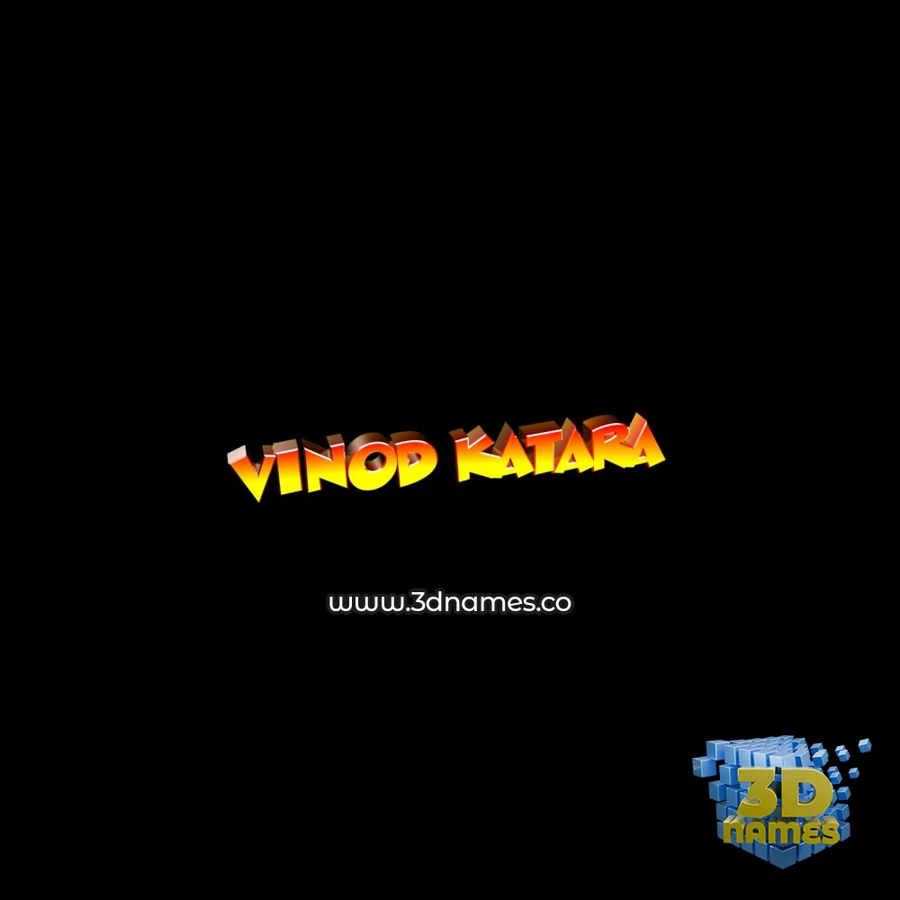 vinod katara in Black Background style - 3D name wallpaper