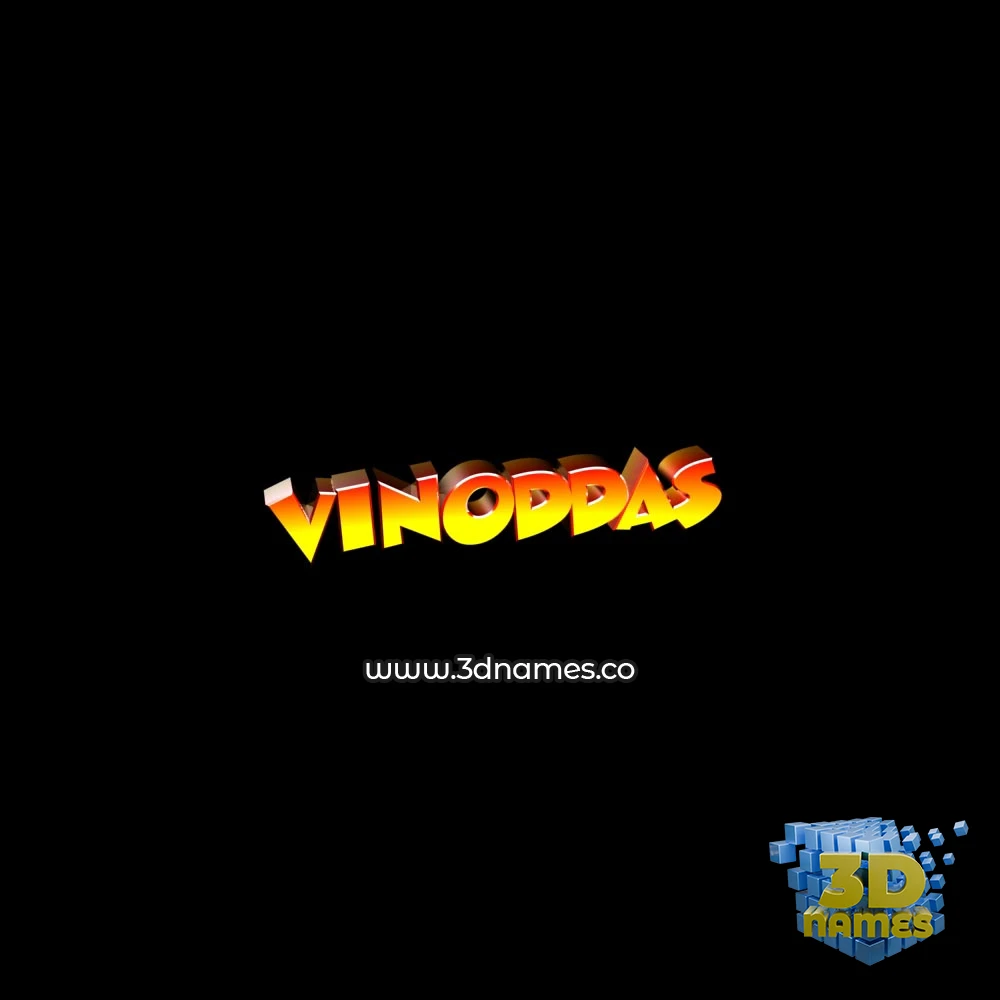vinoddas in Black Background style - 3D name wallpaper