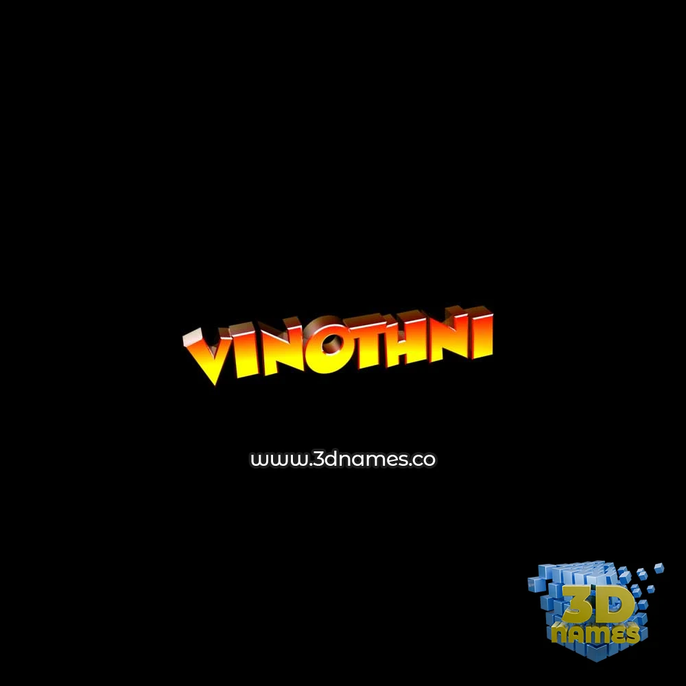 vinothni in Black Background style - 3D name wallpaper