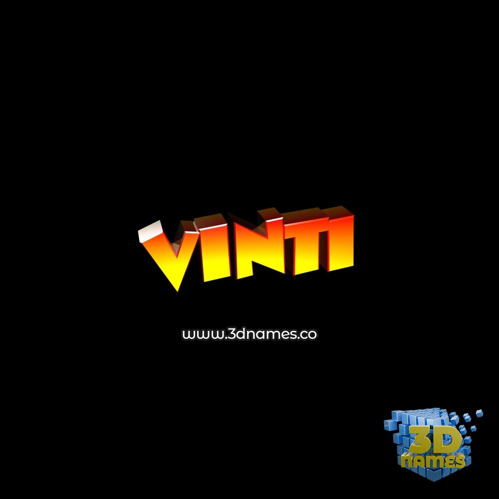vinti in Black Background style - 3D name wallpaper