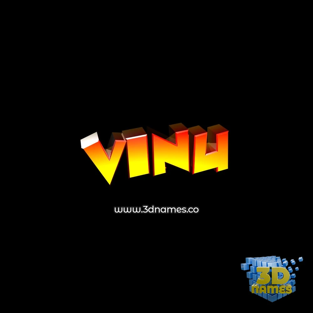 vinu in Black Background style - 3D name wallpaper