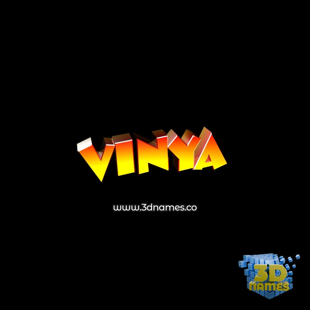 vinya in Black Background style - 3D name wallpaper