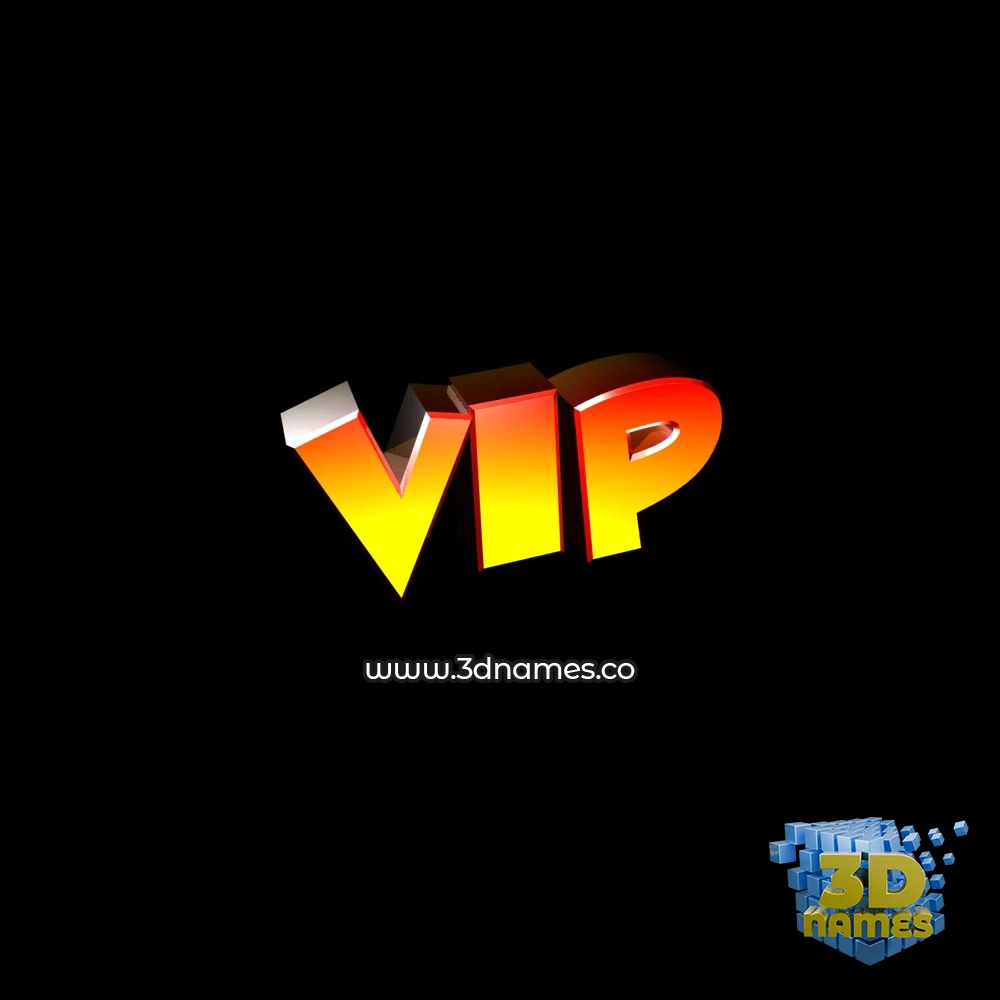 vip in Black Background style - 3D name wallpaper