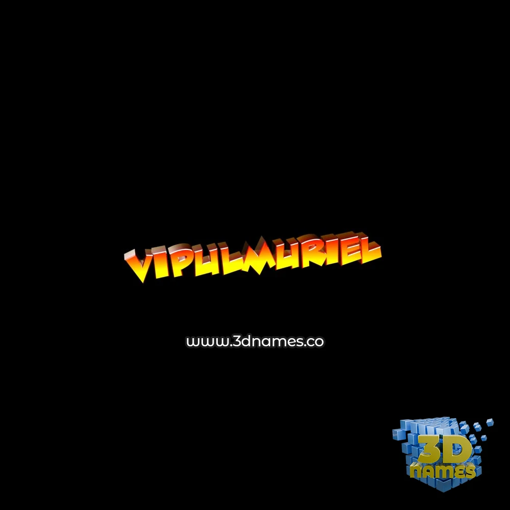 vipulmuriel in Black Background style - 3D name wallpaper