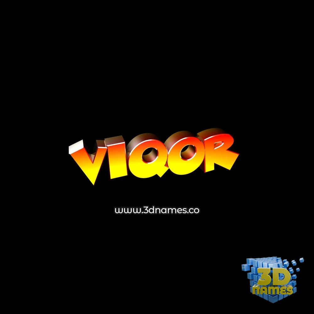 viqor in Black Background style - 3D name wallpaper