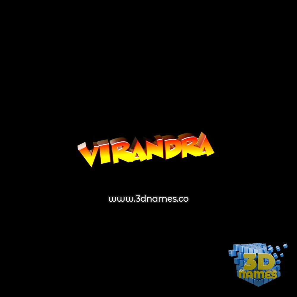 virandra in Black Background style - 3D name wallpaper