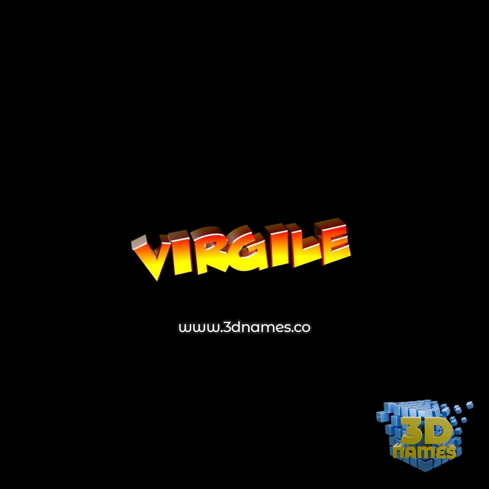 virgile in Black Background style - 3D name wallpaper