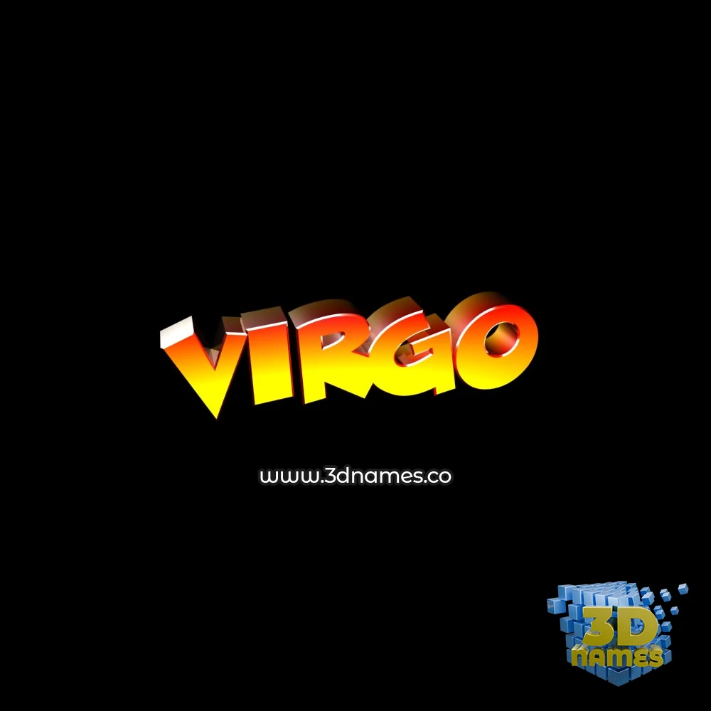 virgo in Black Background style - 3D name wallpaper