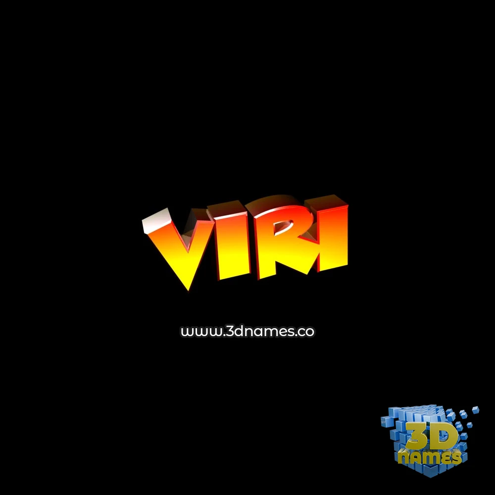viri in Black Background style - 3D name wallpaper