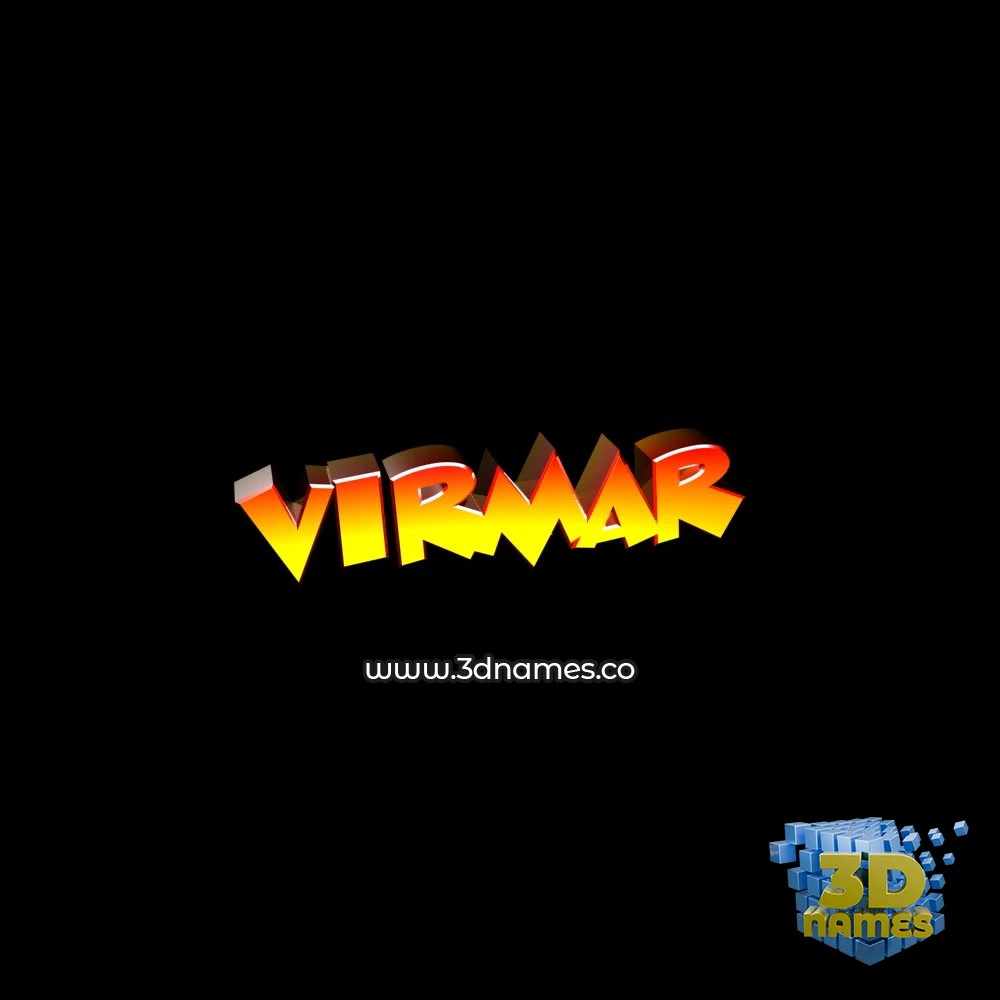 virmar in Black Background style - 3D name wallpaper