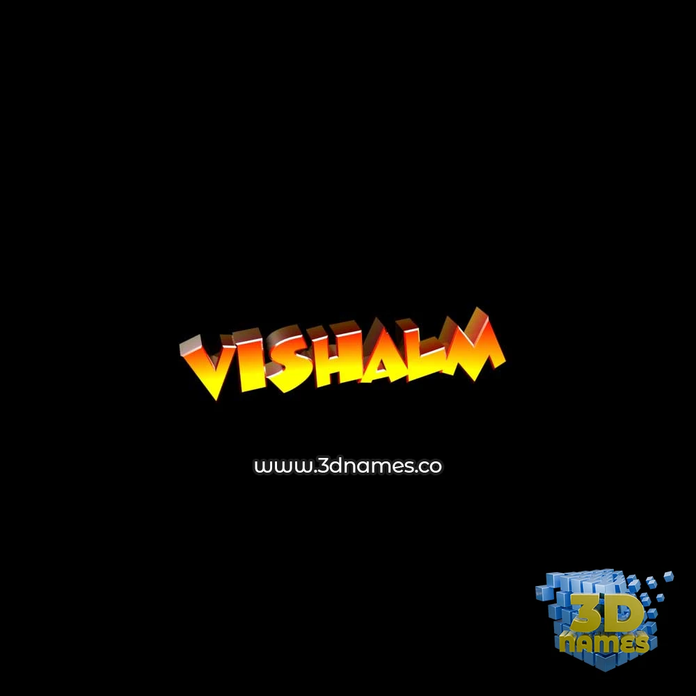 vishalm in Black Background style - 3D name wallpaper