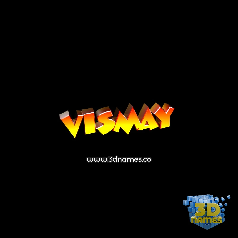 vismay in Black Background style - 3D name wallpaper