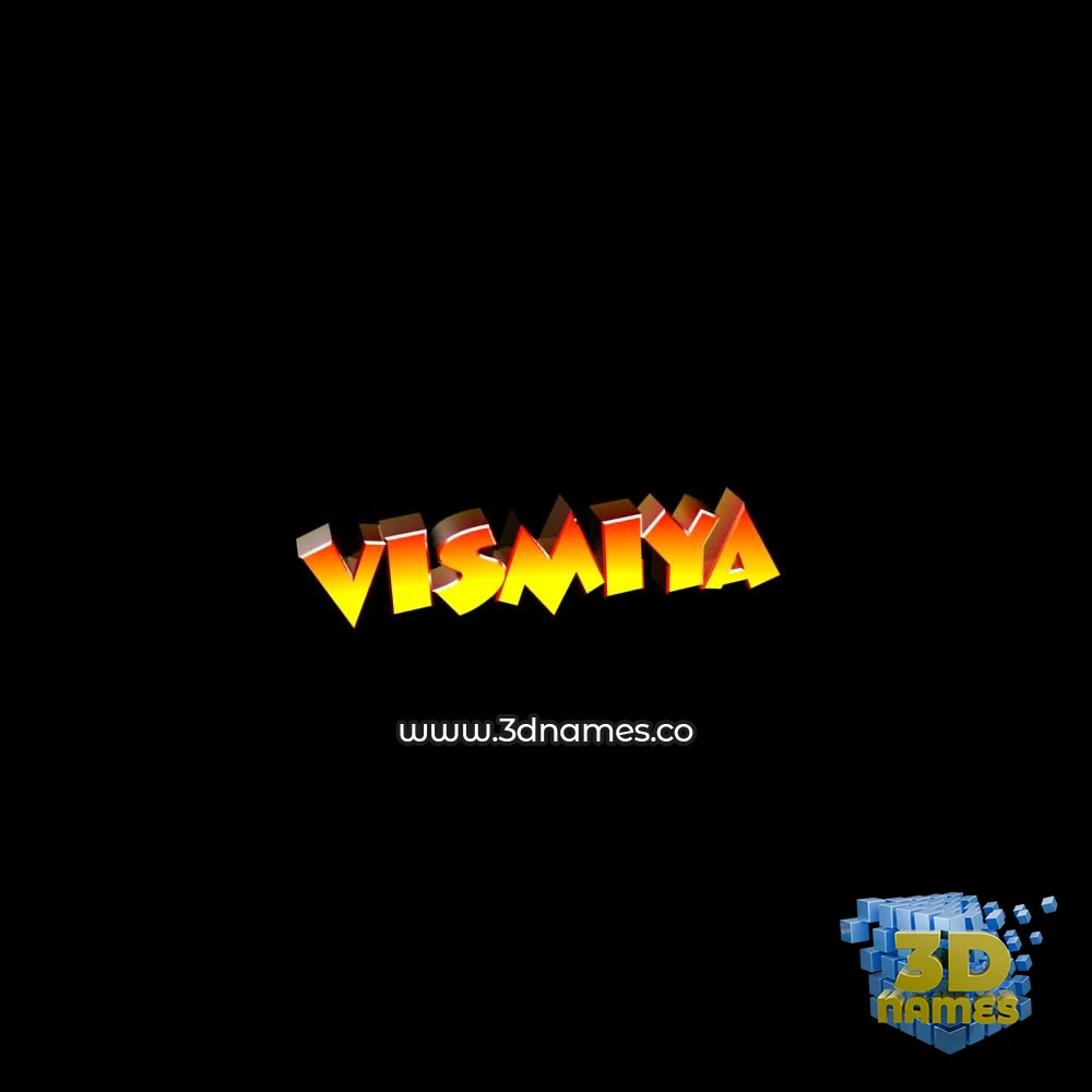 vismiya in Black Background style - 3D name wallpaper
