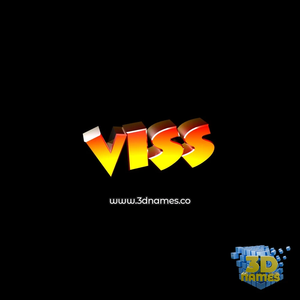 viss in Black Background style - 3D name wallpaper