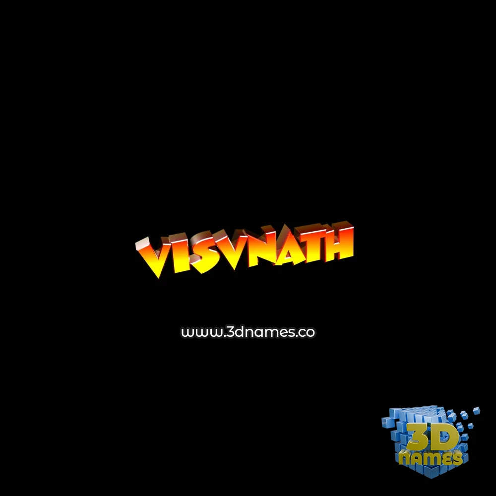 visvnath in Black Background style - 3D name wallpaper