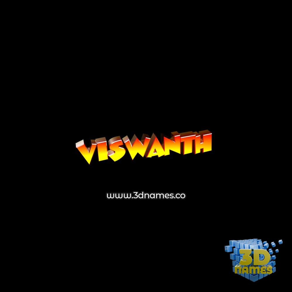viswanth in Black Background style - 3D name wallpaper