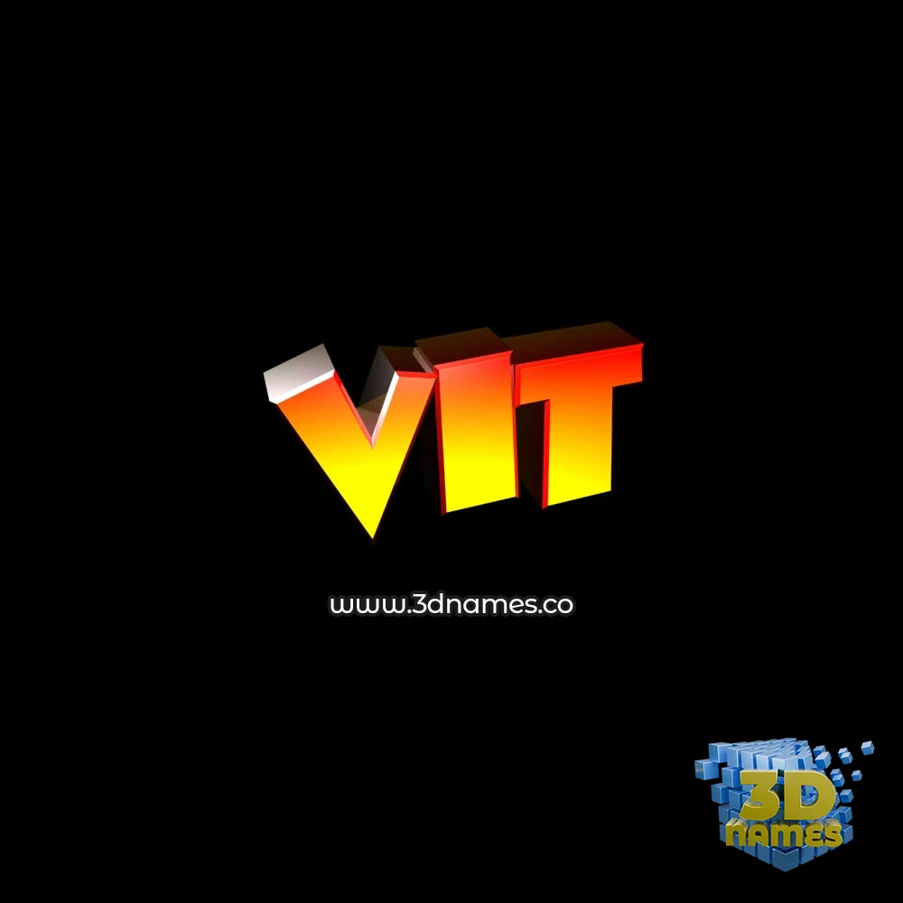 vit in Black Background style - 3D name wallpaper
