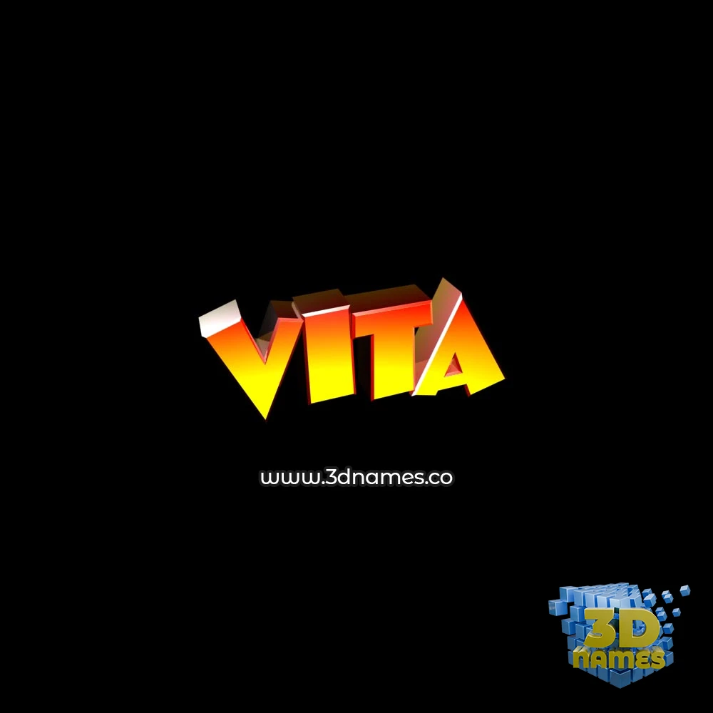 vita in Black Background style - 3D name wallpaper