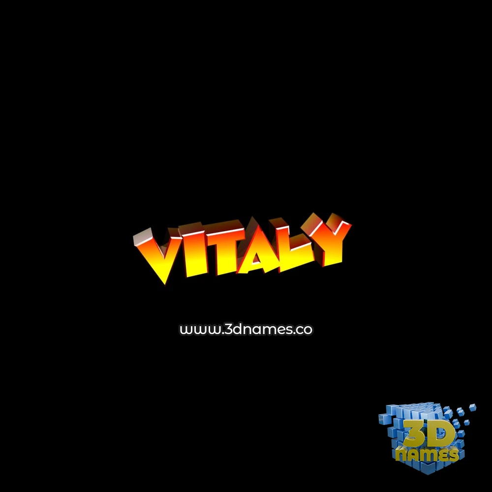 vitaly in Black Background style - 3D name wallpaper