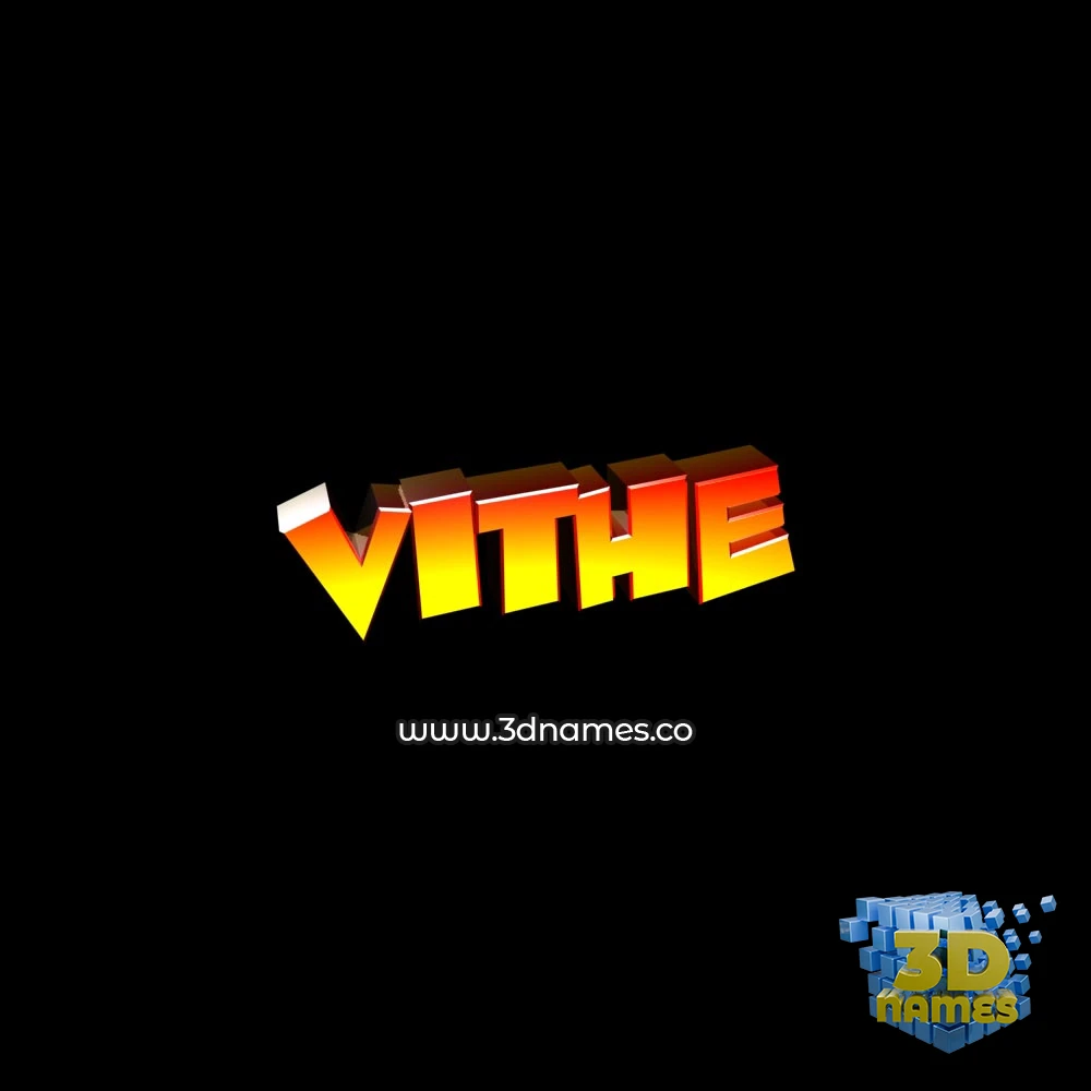 vithe in Black Background style - 3D name wallpaper