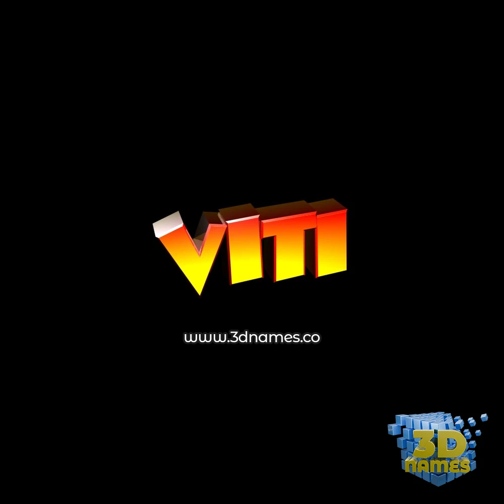 viti in Black Background style - 3D name wallpaper