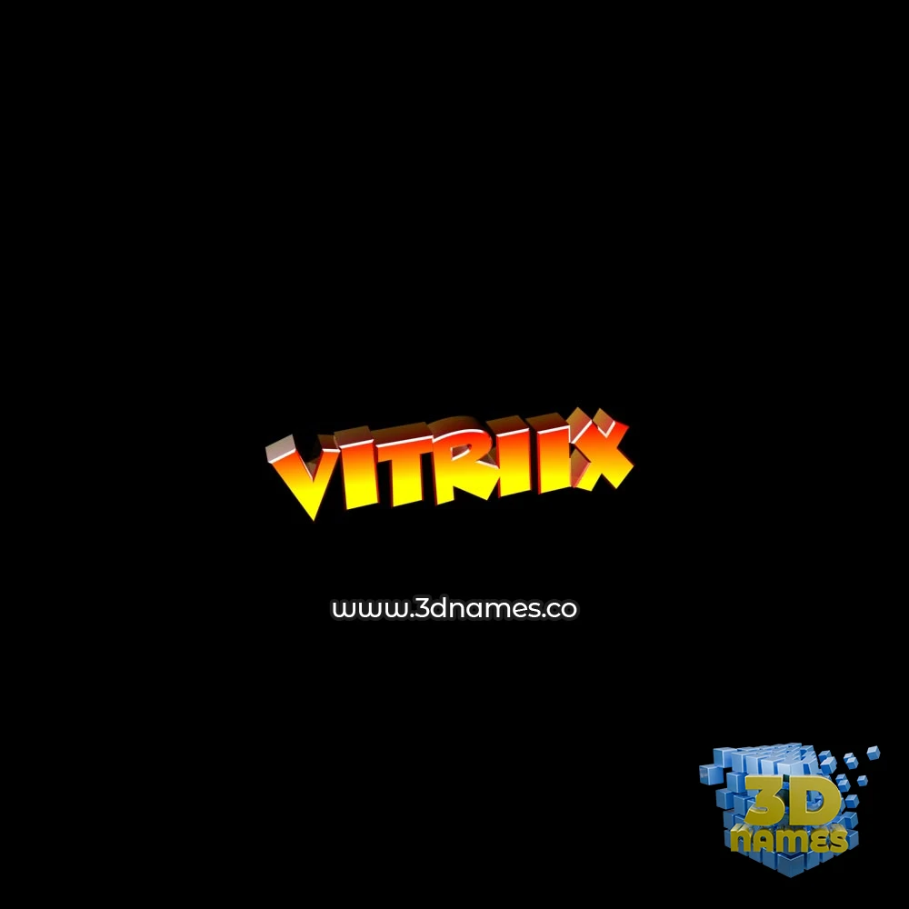 vitriix in Black Background style - 3D name wallpaper