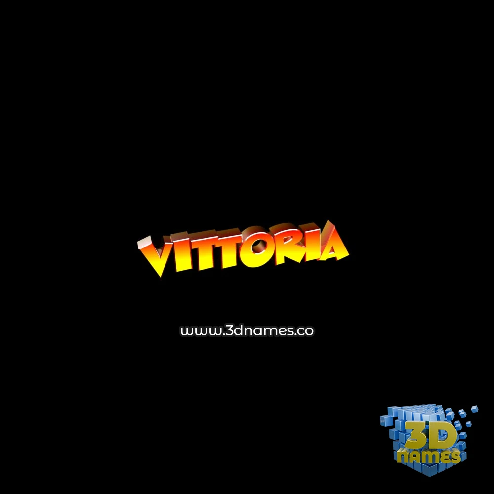 vittoria in Black Background style - 3D name wallpaper