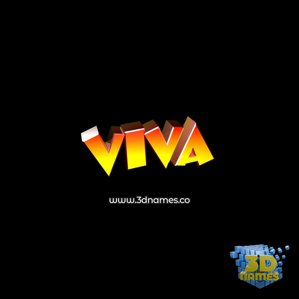 viva in Black Background style - 3D name wallpaper