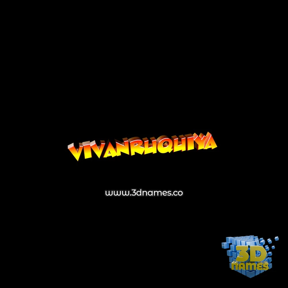 vivanruquiya in Black Background style - 3D name wallpaper