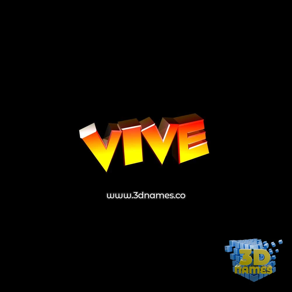 vive in Black Background style - 3D name wallpaper