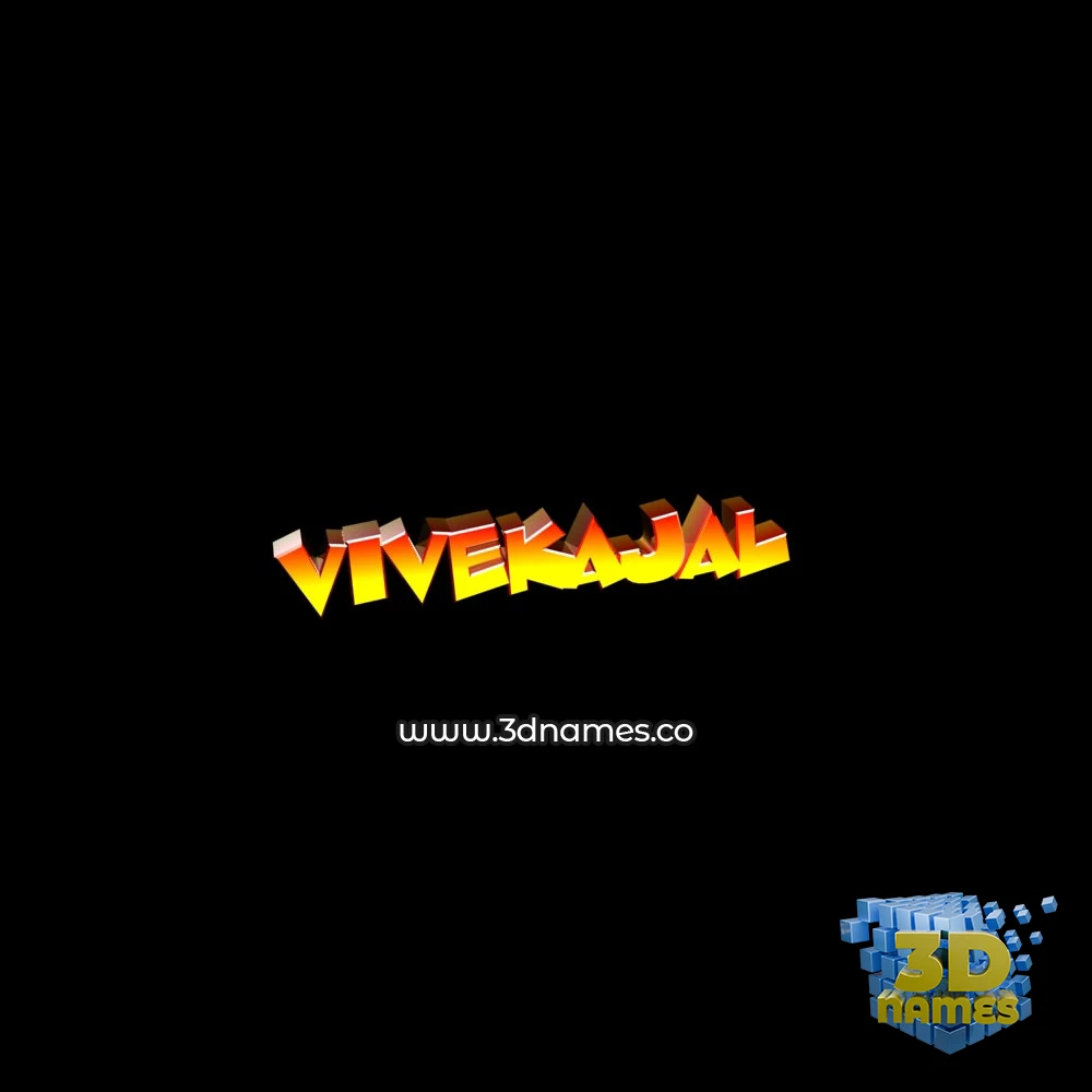 vivekajal in Black Background style - 3D name wallpaper