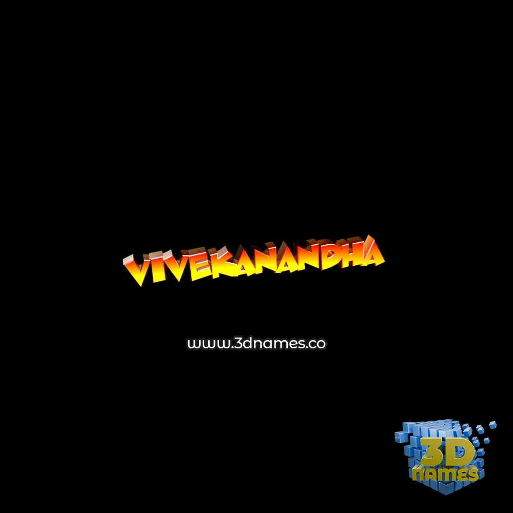 vivekanandha in Black Background style - 3D name wallpaper