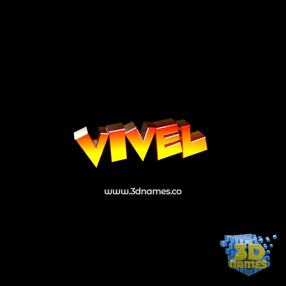 vivel in Black Background style - 3D name wallpaper