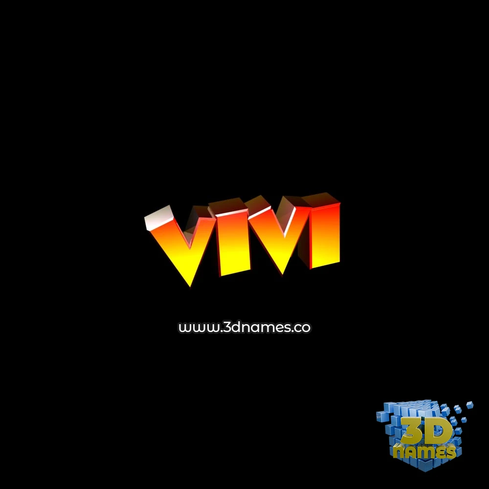 vivi in Black Background style - 3D name wallpaper