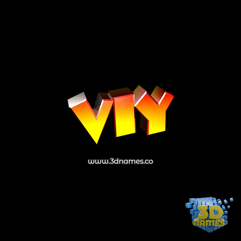 viy in Black Background style - 3D name wallpaper