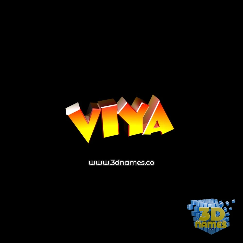 viya in Black Background style - 3D name wallpaper