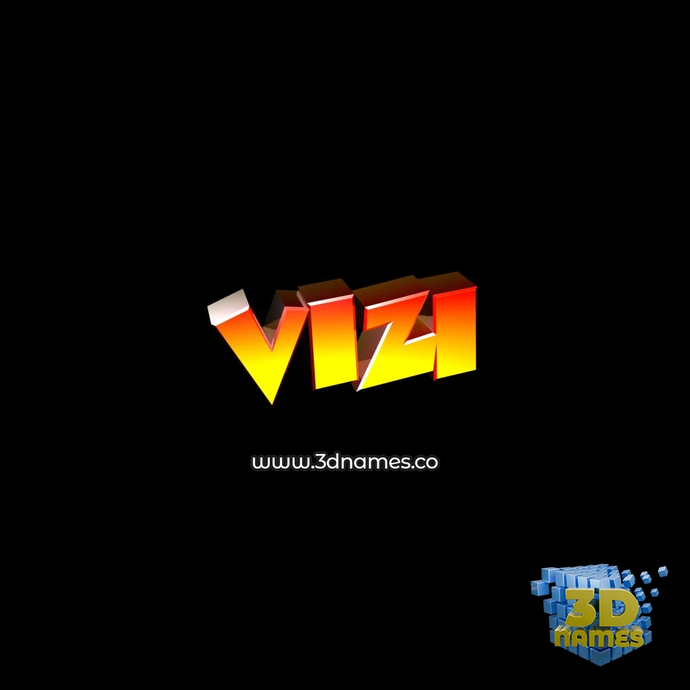 vizi in Black Background style - 3D name wallpaper