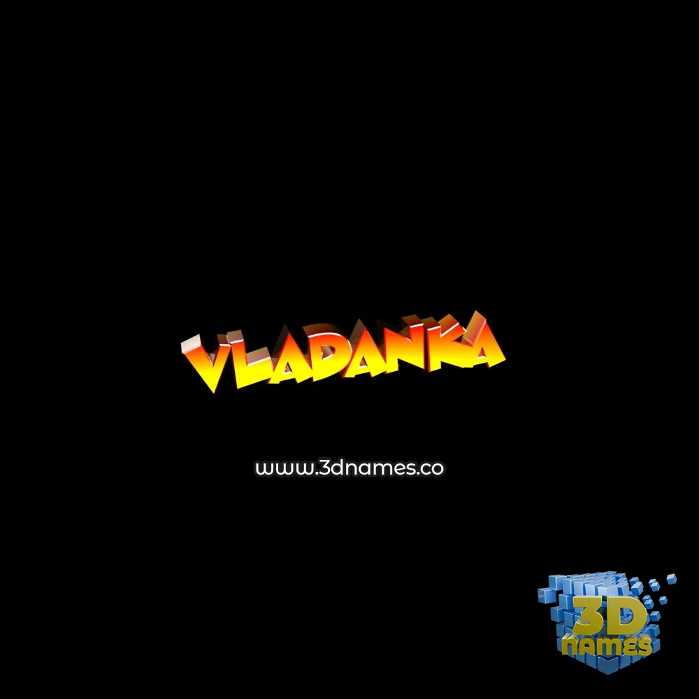 vladanka in Black Background style - 3D name wallpaper