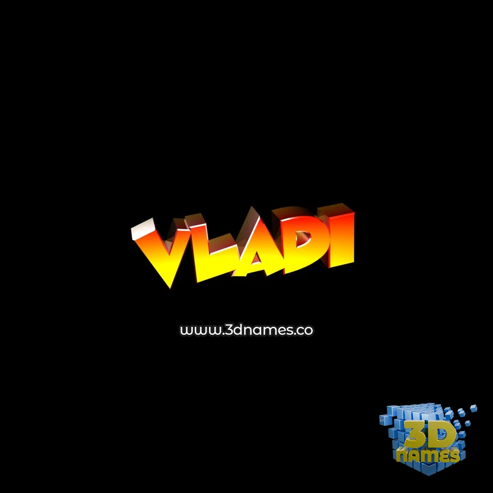 vladi in Black Background style - 3D name wallpaper