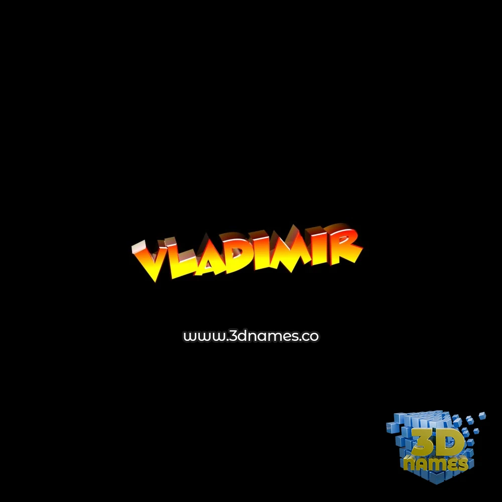 vladimir in Black Background style - 3D name wallpaper