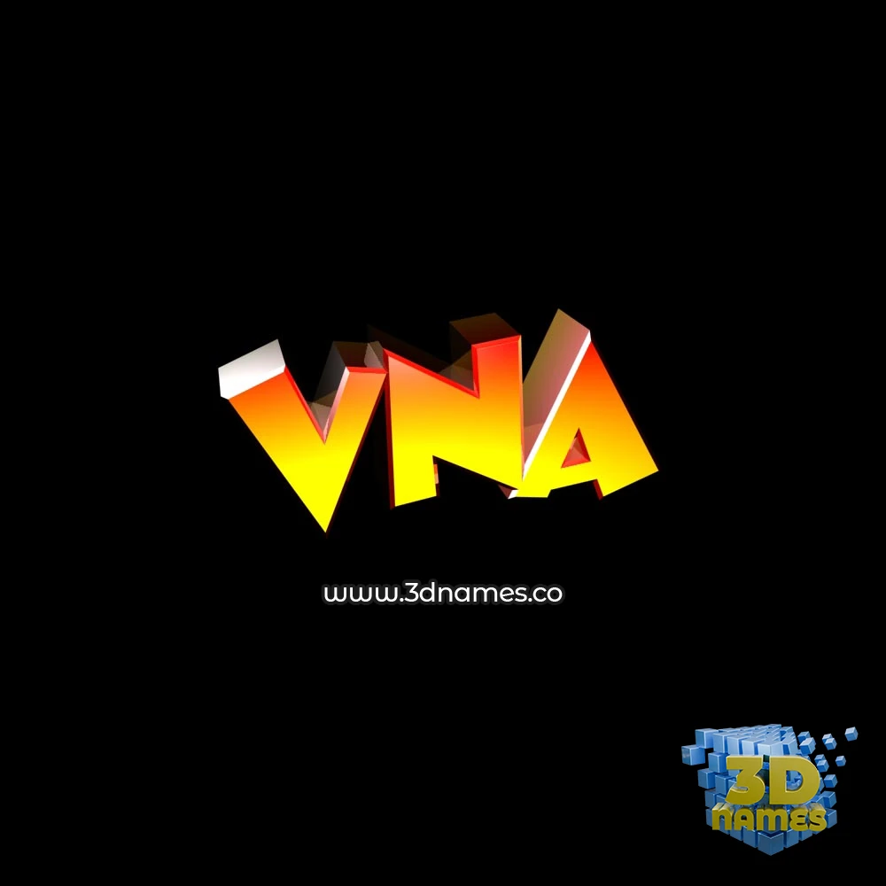 vna in Black Background style - 3D name wallpaper
