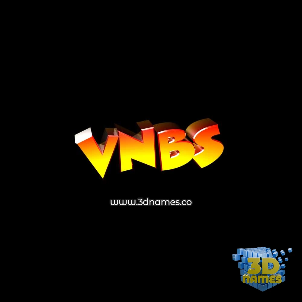 vnbs in Black Background style - 3D name wallpaper