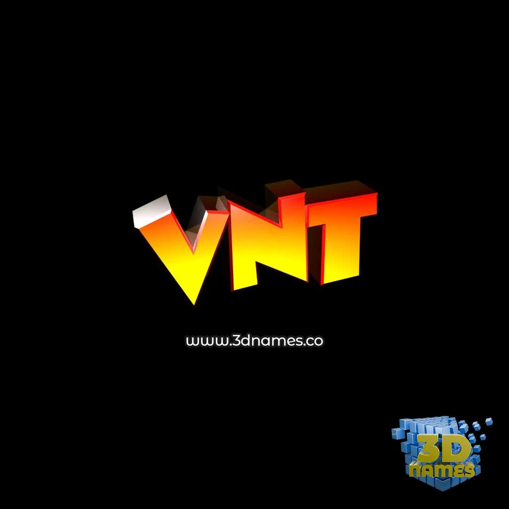 vnt in Black Background style - 3D name wallpaper