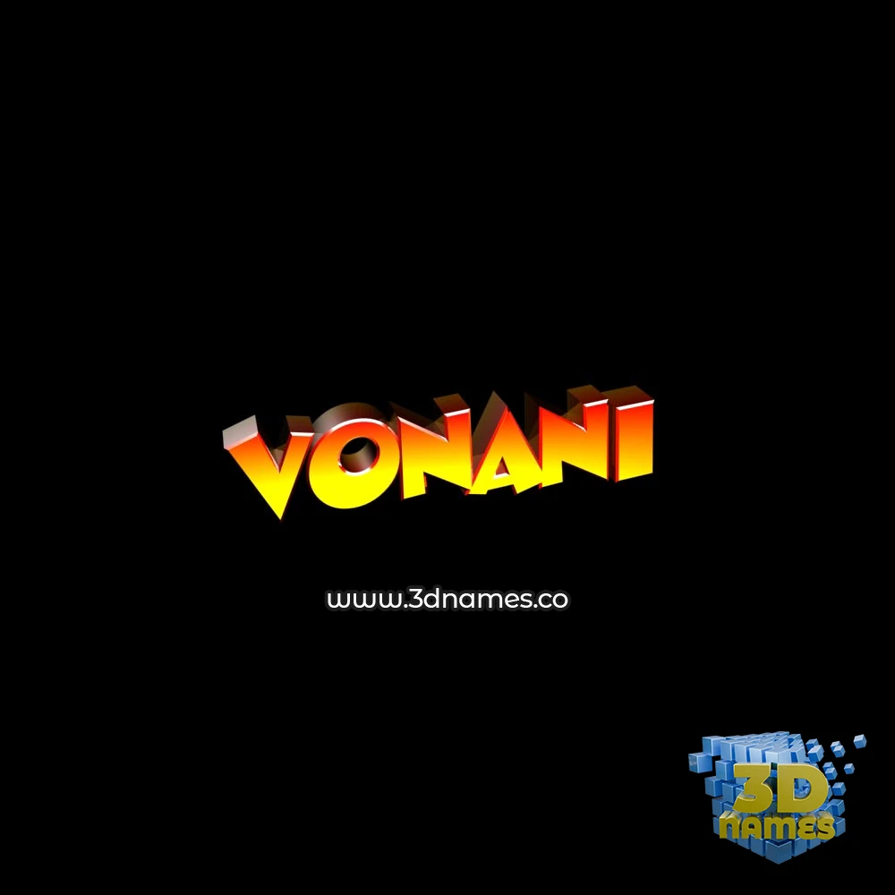 vonani in Black Background style - 3D name wallpaper